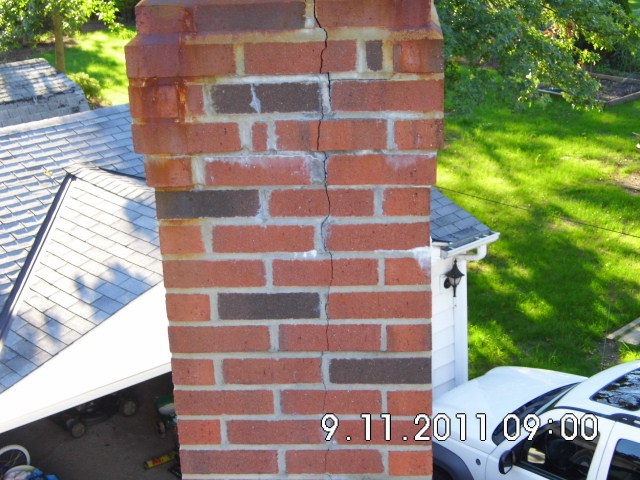 Cracked chimney